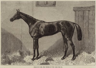 Fille de l'Air, The Oaks'ın 1864 Galibi by Harry Hall