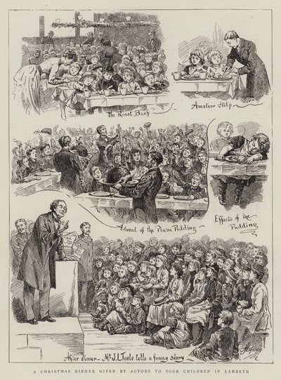 A Christmas Dinner given by Actors to Poor Children in Lambeth  by Harry Hamilton Johnston