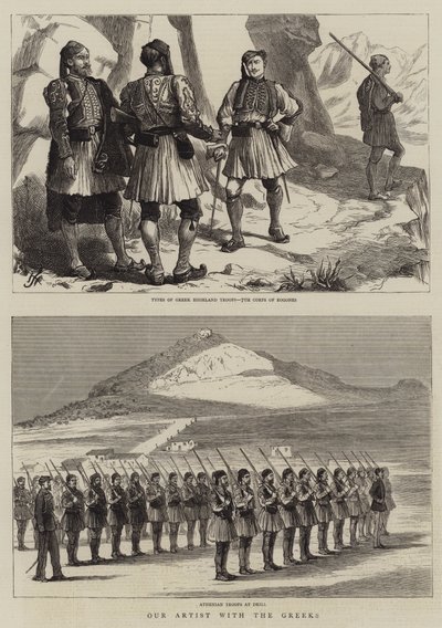 ಗ್ರೀಕರು ಟರ್ಕಿಯೊಂದಿಗೆ ನಮ್ಮ ಕಲಾವಿದ by Harry Hamilton Johnston