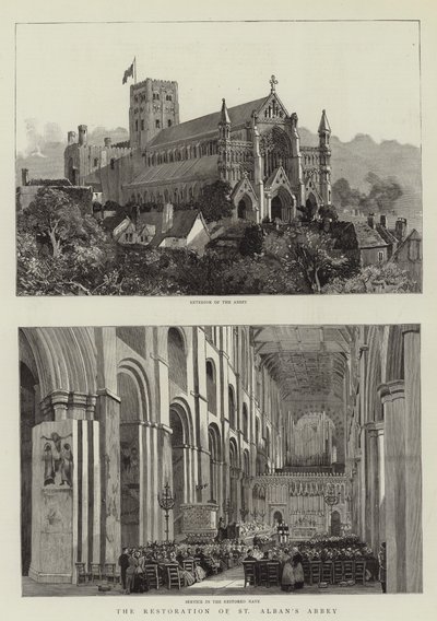 St Albans Manastırı gravürünün restorasyonu by Harry Hine