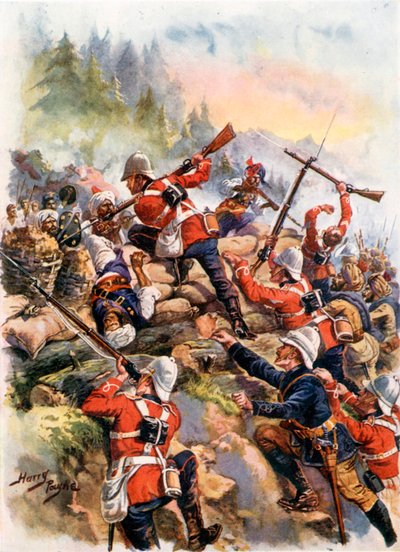 Yükseklerde Fırtına. Peiwar Kotal (renkli taş baskı) by Harry Payne