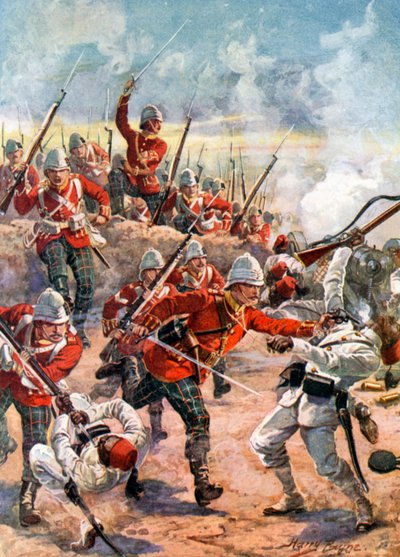 Siperlerde Fırtına. Tel-el-Kebir Muharebesi (renkli taş baskı) by Harry Payne