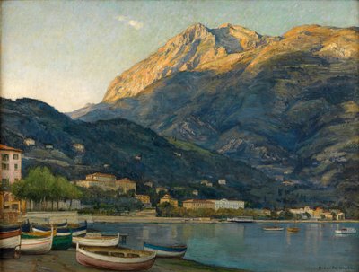 Menton, Cote d'Azur (gemiye serilmiş tuval üzerine yağlı boya) by Harry van der Weyden