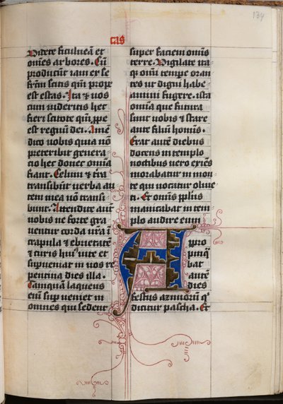 Müjdeci Portreleri ile İncil Kitabı: Dekore Edilmiş Baş Harf, c. 1480. by Hausbuch Master