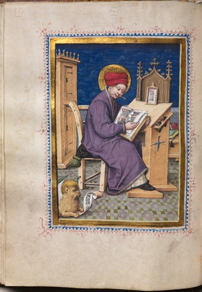 Evangelist Portreleri ile İncil Kitabı: Saint Mark by Hausbuch Master