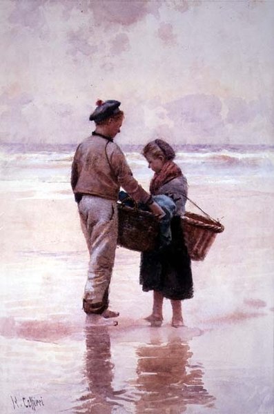Breton Balıkçı Çocukları by Hector Caffieri
