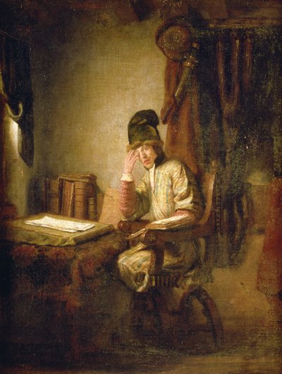 Çalışmasında Genç Bir Filozof by Heiman Dullaert