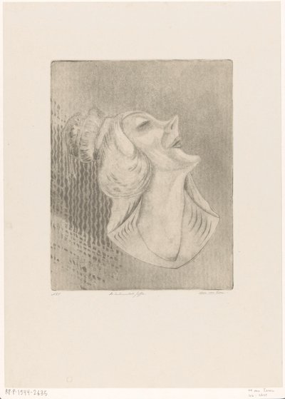 De senseeele joffer (nesne üzerindeki orijinal başlık) Masker (nesne üzerinde orijinal seri başlığı) by Hein von Essen (signed by artist)