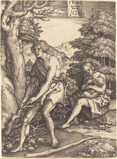 Adem ve Havva İş Başında, 1540. by Heinrich Aldegrever