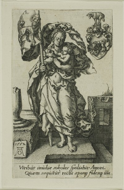 Merhamet, Erdemlerden by Heinrich Aldegrever