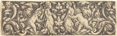 Merkezde Asma ve Triton Çifti ile Çapraz Panel by Heinrich Aldegrever