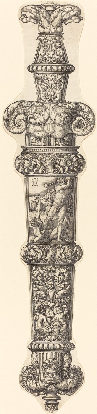 Cain ve Abel, 1539 ile Hançer Kılıf için Tasarım. by Heinrich Aldegrever