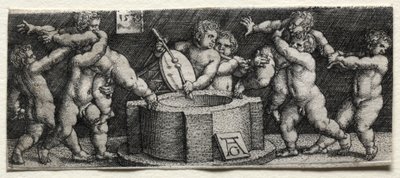 Bir Kuyuda Sekiz Çıplak Çocuk, 1539. by Heinrich Aldegrever