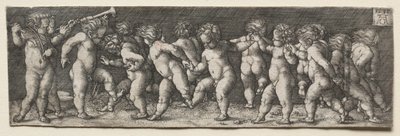 Dans Eden On Beş Çıplak Çocuk by Heinrich Aldegrever