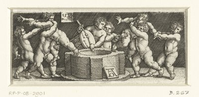 Bir kuyuda çocuklu Frizce by Heinrich Aldegrever