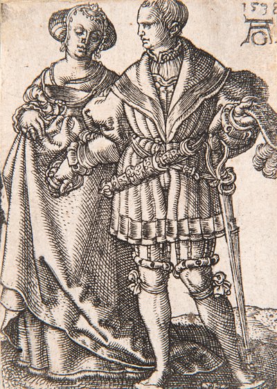 Küçük Düğün Dansçıları serisinden, 1538. by Heinrich Aldegrever