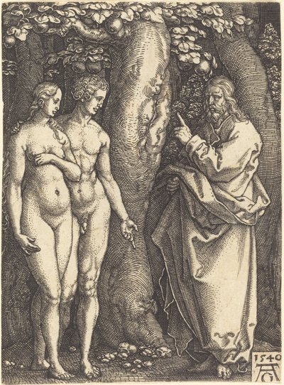 Tanrı Ağaçtan Yemek Yemeyi Yasaklıyor by Heinrich Aldegrever