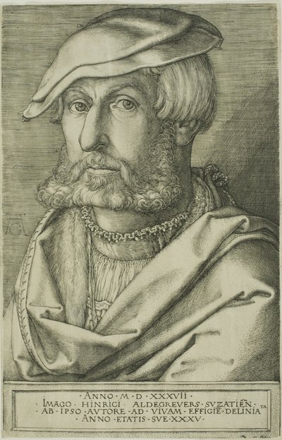 Heinrich Aldegrever, 35 yaşında by Heinrich Aldegrever