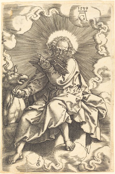 Luka, 1539. by Heinrich Aldegrever