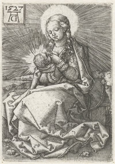 Madonna, göğsünde çocukla by Heinrich Aldegrever