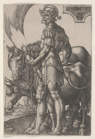 Mars, c.1533 (gravür) by Heinrich Aldegrever