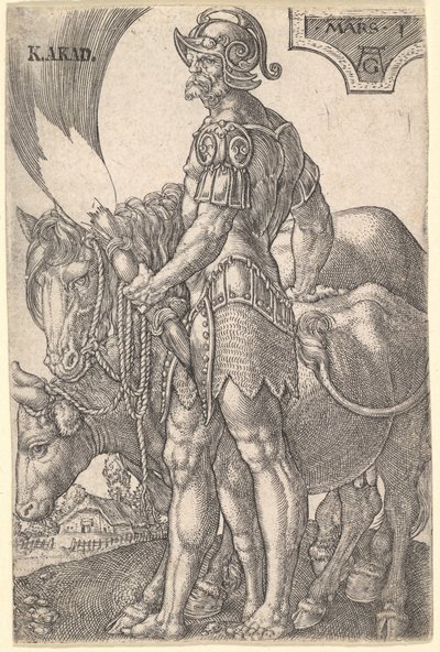 Mars, Yedi Gezegenden, 1533. by Heinrich Aldegrever