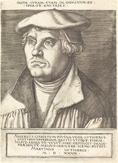 Martin Luther. by Heinrich Aldegrever