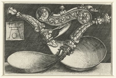 İki kaşık ve bir düdük için tasarım by Heinrich Aldegrever