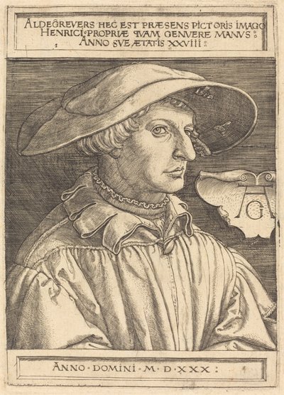 Otoportre, 1530. by Heinrich Aldegrever