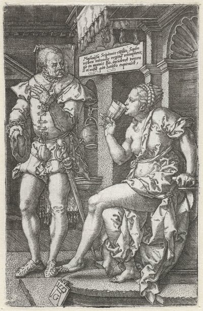 Sophonisba zehir içer by Heinrich Aldegrever