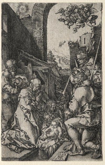 Çobanların Tapınması, 1553. by Heinrich Aldegrever