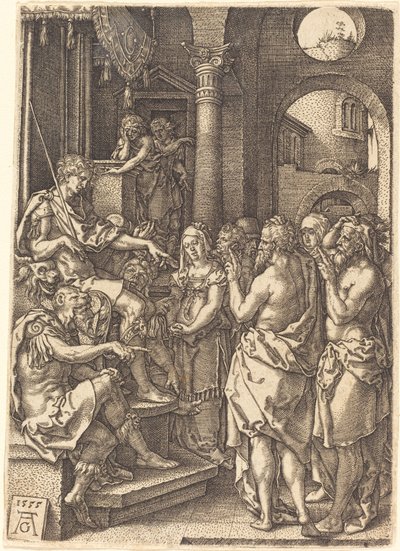 Yargıç Önünde İki İhtiyar by Heinrich Aldegrever