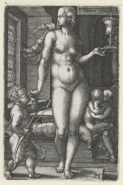 Venüs (nesne üzerindeki başlık) Yedi Gezegen (dizi başlığı) by Heinrich Aldegrever