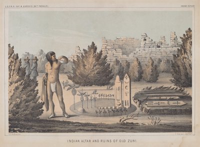 Hint Sunağı ve Eski Zuni Harabeleri by Heinrich Baldwin Mollhausen