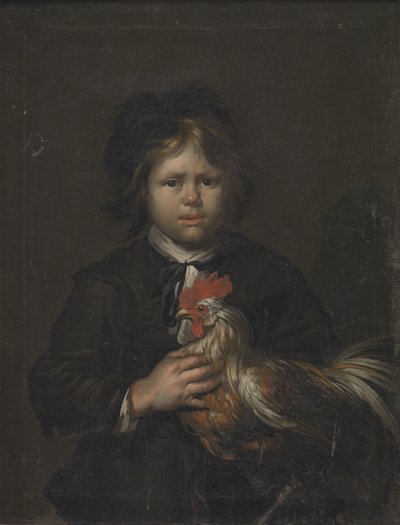 Horozlu Bir Çiftlik Çocuğu by Heinrich Dittmers