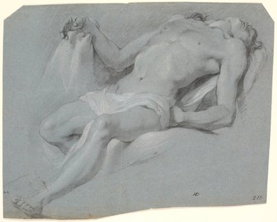 Yatay erkek model; Pietà için çalışmak? by Heinrich Dittmers