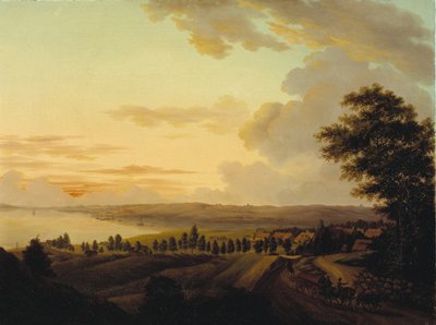 Zelanda manzarası, akşam by Heinrich Grosch