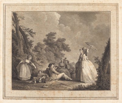 Fransa konumundan Merkür by Heinrich Guttenberg after Nicolas Lavreince