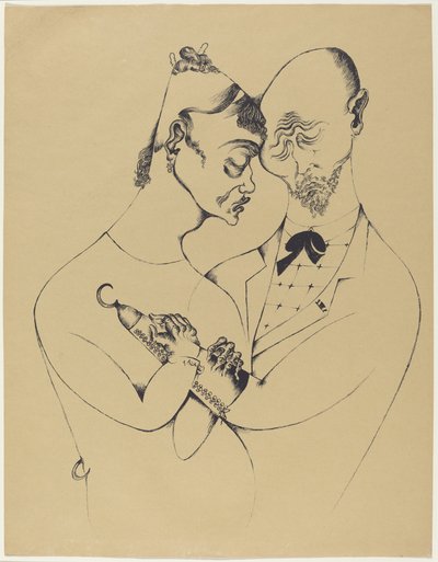 evli çift by Heinrich Hoerle