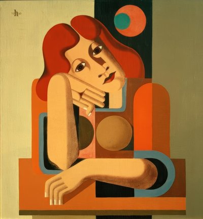 melankolik kız by Heinrich Hoerle