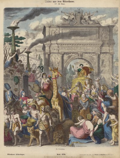 Bir Roma zaferi (renkli gravür) by Heinrich Leutemann