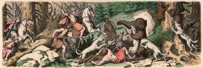 Antik Yunanistan: Ayı Avı by Heinrich Leutemann