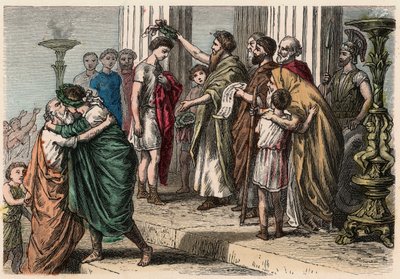 Antik Yunanistan: Olimpiyat birincisini taçlandırmak, 1866 by Heinrich Leutemann