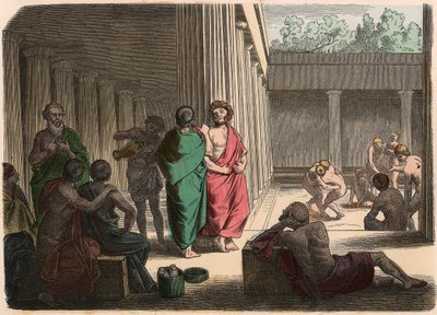 Antik Yunanistan: Spor Salonunda. Platonistler, epikürcüler, alaycılar ve güreşçiler by Heinrich Leutemann
