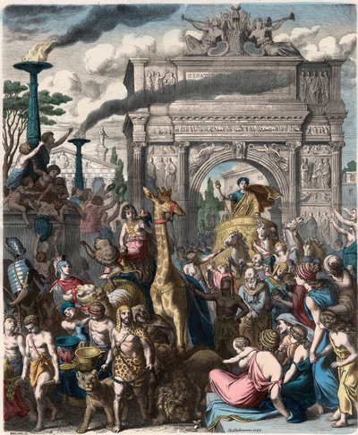 Antik Roma: Roma forumunda zafer alayı by Heinrich Leutemann