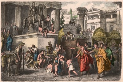 Antik Roma: Sokak Sahnesi by Heinrich Leutemann