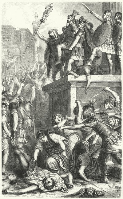 Antik Roma'da Praetorian Muhafızların İsyanı by Heinrich Leutemann