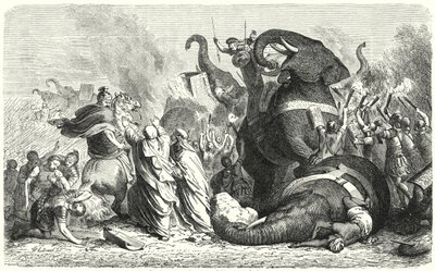 Asculum Savaşı, MÖ 279 (gravür) by Heinrich Leutemann