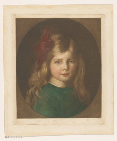 Bilinmeyen bir kızın portresi by Heinrich M. Krabbé (signed by artist)