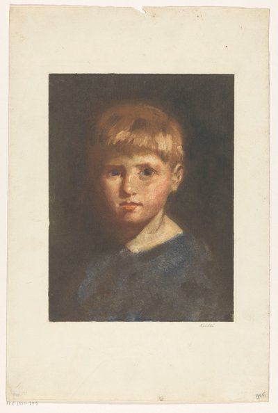 Bilinmeyen bir çocuğun portresi by Heinrich M. Krabbé (signed by artist)